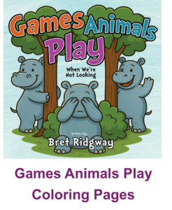 Games Animals Playing Coloring Pages Cover